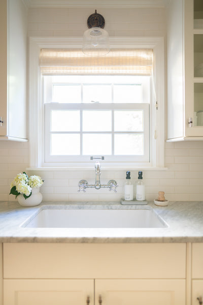 Clear Glass with white hand and dish soap dispensers for your kitchen