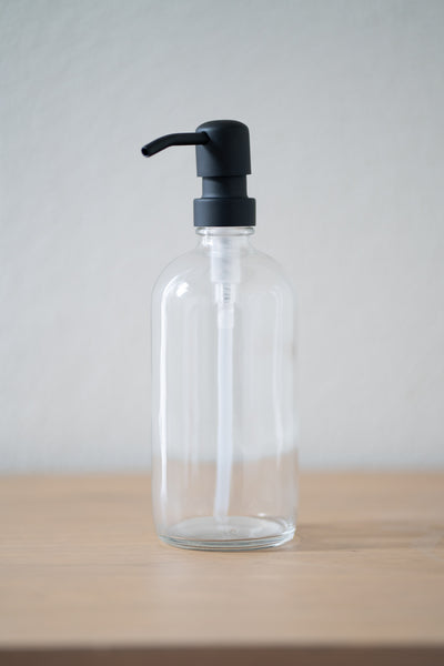 Clear Glass Soap Dispenser